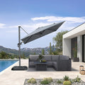 PURPLE LEAF 8 Feet Patio Umbrella Outdoor Cantilever Square Umbrella Aluminum by PURPLELEAF