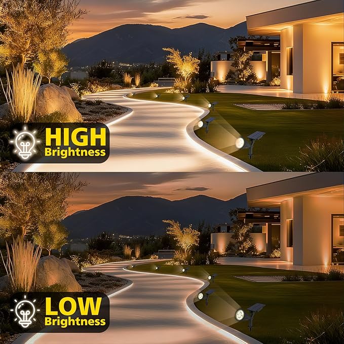 T-SUN Solar Spotlights, Christmas Solar Lights Outdoor, Auto-ON/Off 180°Angle - Image 5