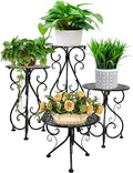 4-Pack Metal Plant Stand for Indoor Outdoor, Heavy Duty Flower Pot Stands for by BuyNow