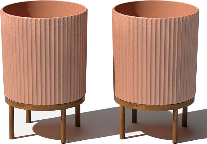 Veradek Demi Series Round Planter w/Stand by VeradekOutdoor