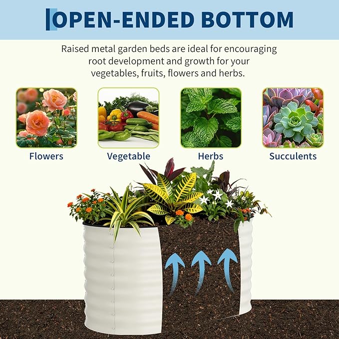 Garvee 2 Pack Galvanized Raised Garden Beds - Image 5