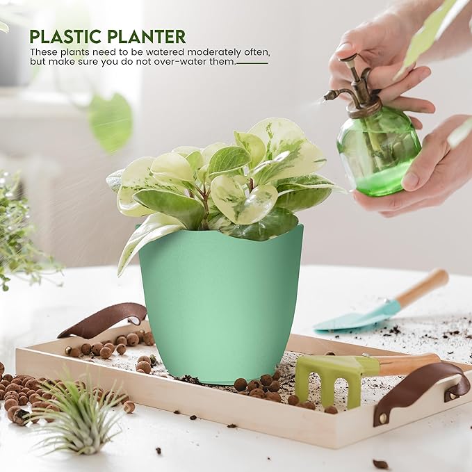 Utopia Home - Plant Pots Indoor - 7/6.6/6/5.3/4.8 Inches Home Decor Flower Pots - Image 4