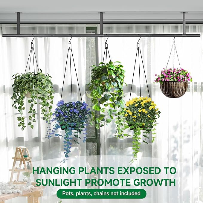 2 pcs Hanging Planters Rod, Plant Hanger Indoor - Image 5