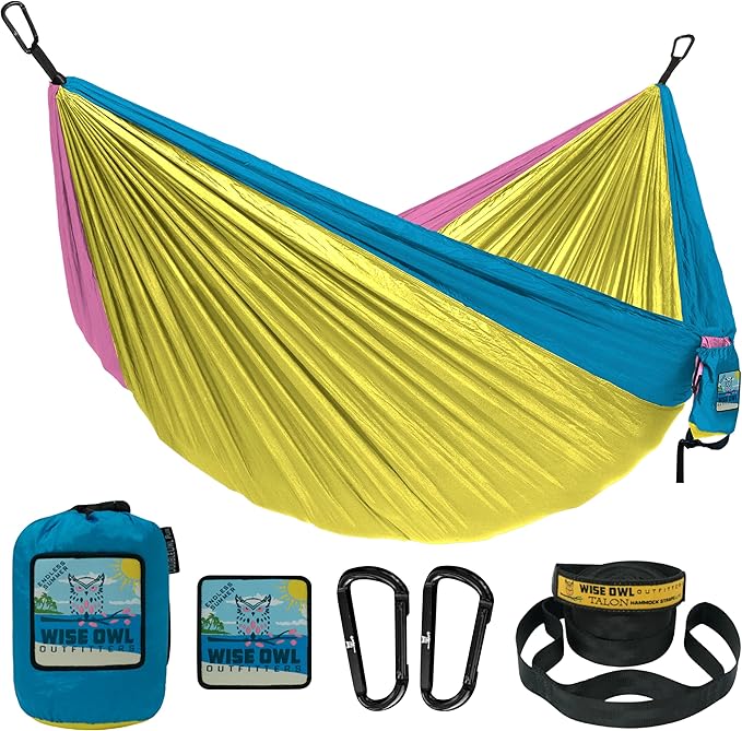 Wise Owl Outfitters Camping Hammock – 500lbs Portable Hammock by WiseOwlOutfitters