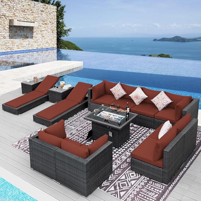 NICESOUL 13 Piece Large Outdoor Sectional by NICESOUL