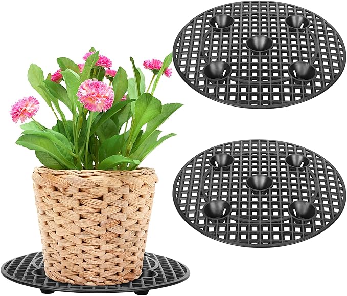 moonoom 2 Pieces Plant Level Pot Elevator-12 Inch Diameter Big Plant Stands by moonoom