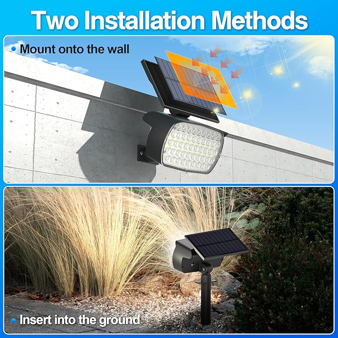 108 LED Solar Spot Lights Outdoor, Solar Lights Outdoor IP65 Waterproof - Image 5