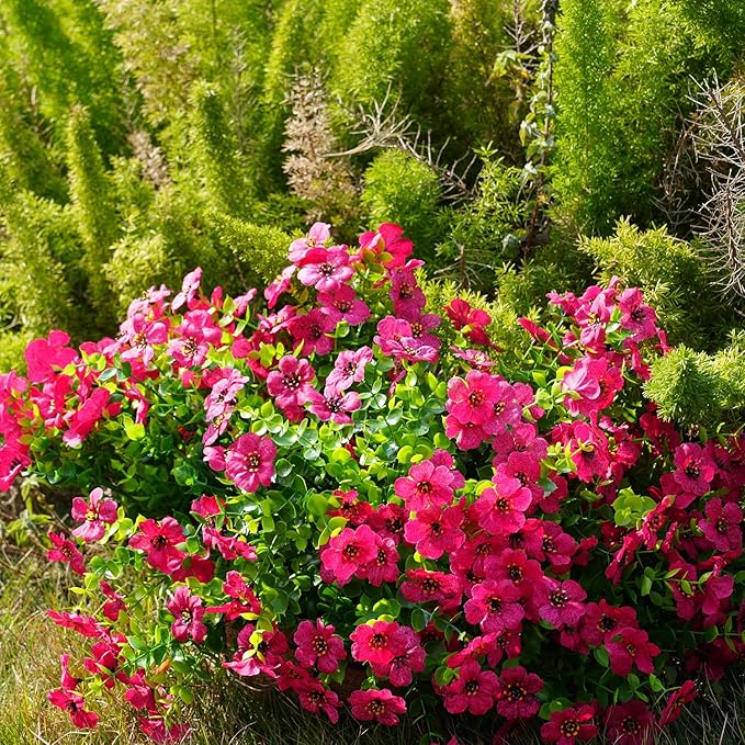 Artificial Flowers for Outdoor, UV Resistant Fake Silk Flowers, Realistic Faux - Image 4