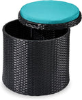Best Choice Products Round Wicker Ottoman, Additional Seating, Side Table by BestChoiceProducts