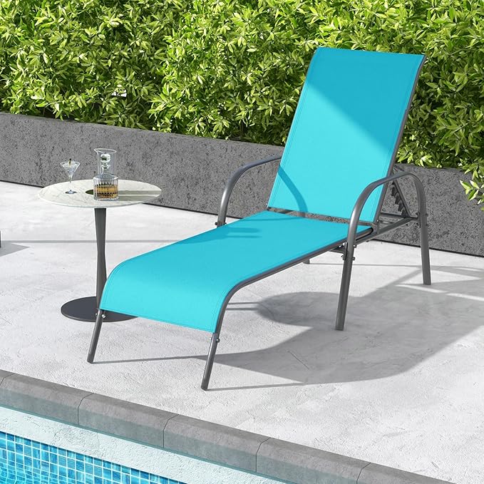 Giantex 2 Pack Patio Lounge Chair, Outdoor Chaise Lounge - Image 9