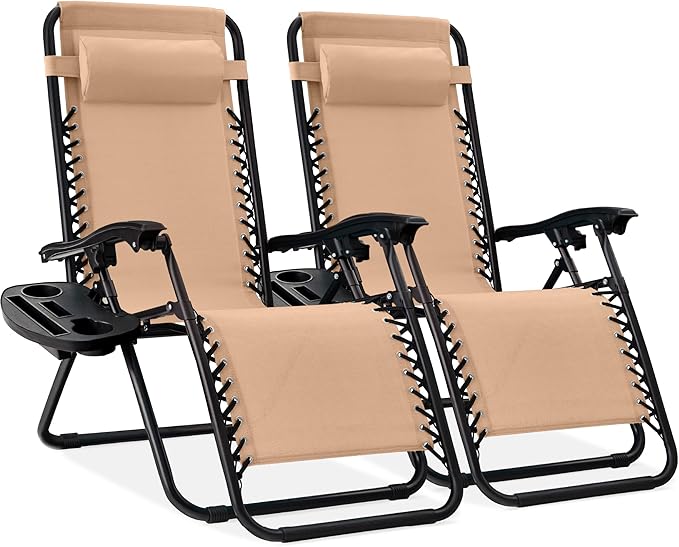 Best Choice Products Set of 2 Adjustable Steel Mesh Zero Gravity Lounge Chair by BestChoiceProducts