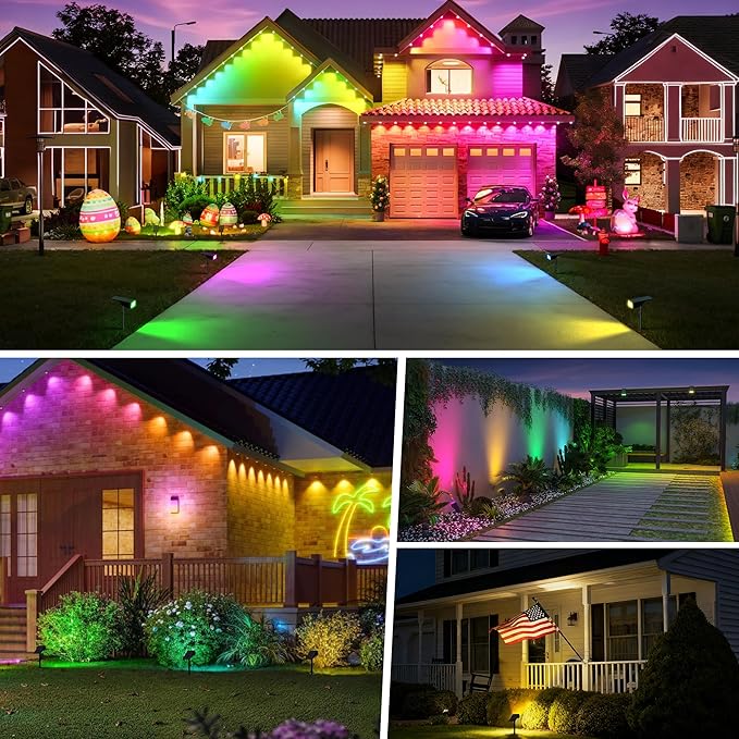 Solar Spot Lights Outdoor Color Changing, Christmas Landscape Spotlights - Image 6