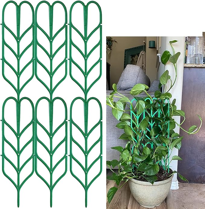Garden Trellis for Climbing Plants 6 PCS Plastic Indoor Trellis for Potted by Jashem