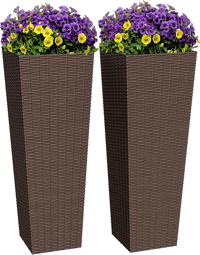 Greesum 32 Inch Tall Plastic Planters by BuynowfromGreesum