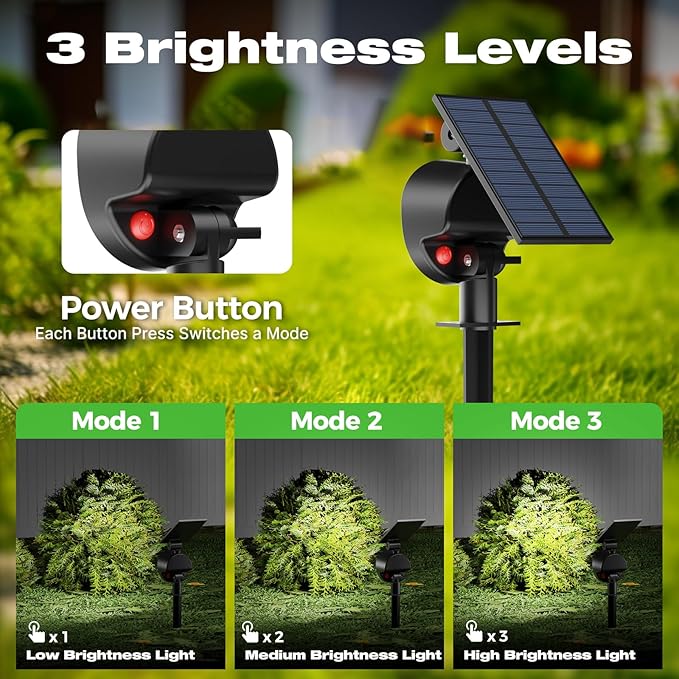 nipify 2 Pack Solar Spot Lights Outdoor Waterproof - Image 3