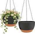 Set of 2-8 Inch Self Watering Hanging Planters by zople