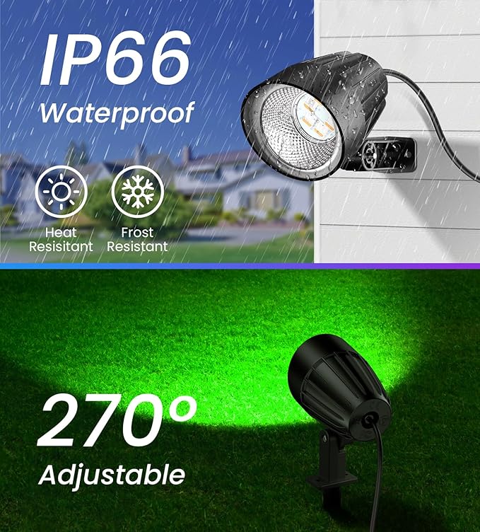 MEIKEE 15W RGB Landscape Spot Lights Outdoor, RGBW Color Changing Landscape - Image 5