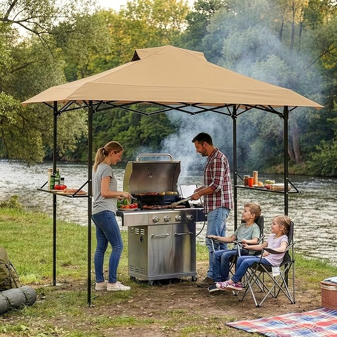 VINGLI 8x5 Pop Up Grill Gazebo BBQ Gazebo - Image 8