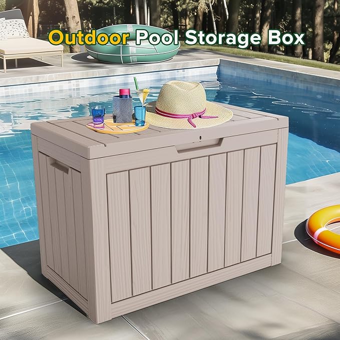 EasyUp 45 Gallon Outdoor Storage Box Waterproof, UV Resistant Deck Box Outdoor - Image 4