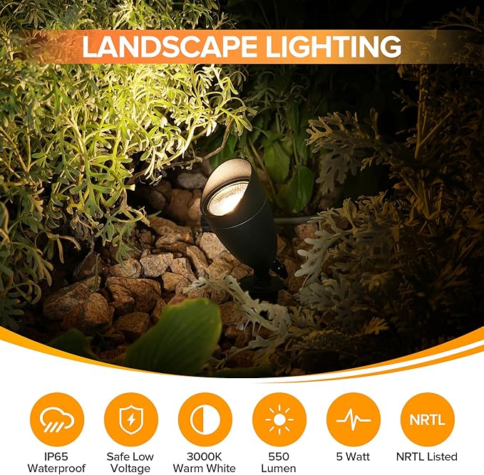 LUTEC 12V Low Voltage Landscape Lighting, Die-cast Aluminum Spot Lights - Image 3