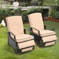 YITAHOME Outdoor Recliner Chair, 2-Piece Patio Adjustable Wicker Reclining by YITAHOME