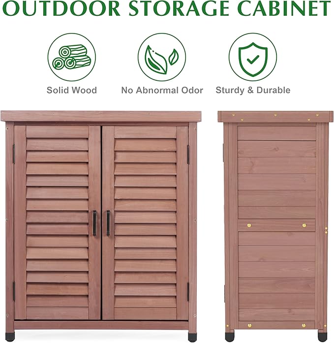 Outdoor Storage Cabinet & Potting Bench Table - Image 7