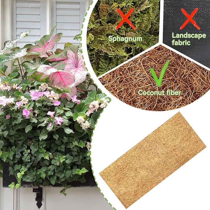 16x100 Inch Coconut Liner Roll for Planters Flower Basket Natural Coco Fiber - Image 4