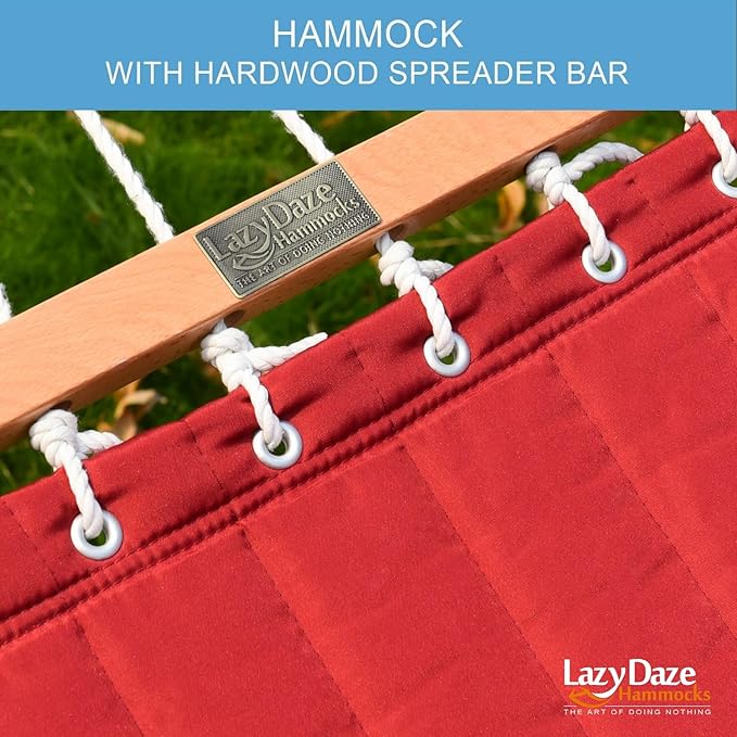 Lazy Daze Hammocks 12 FT Double Quilted Fabric Hammock - Image 5