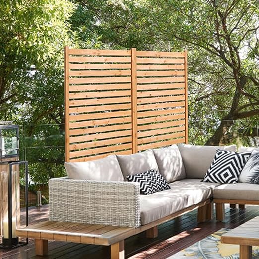 VEVOR Wooden Privacy Screen, Freestanding Wood Privacy Panel - Image 9