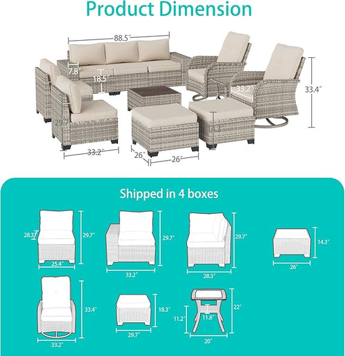 11-Piece Outdoor Patio Furniture Set - Image 2
