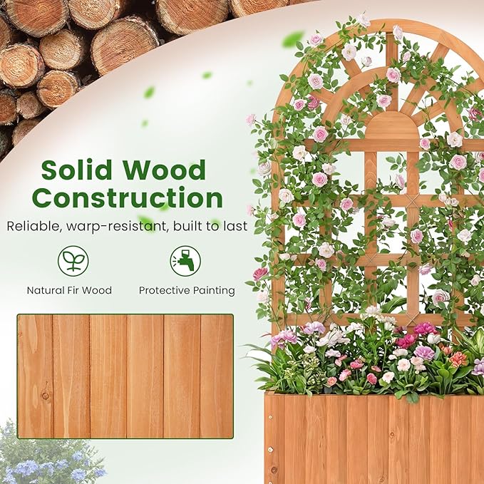 Giantex Wooden Raised Garden Bed - Image 3