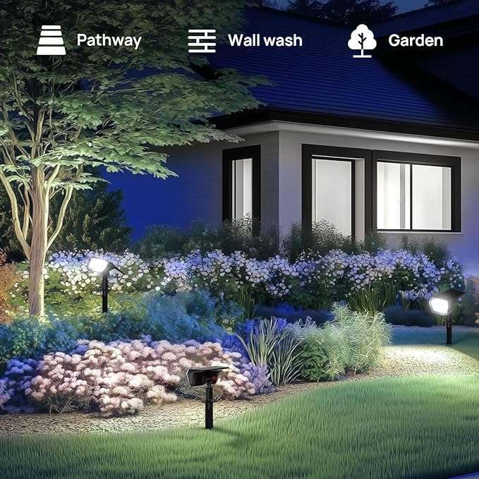 Linkind Solar Spot Lights Outdoor Waterproof IP67, 60 LED Solar Flood Lights - Image 3