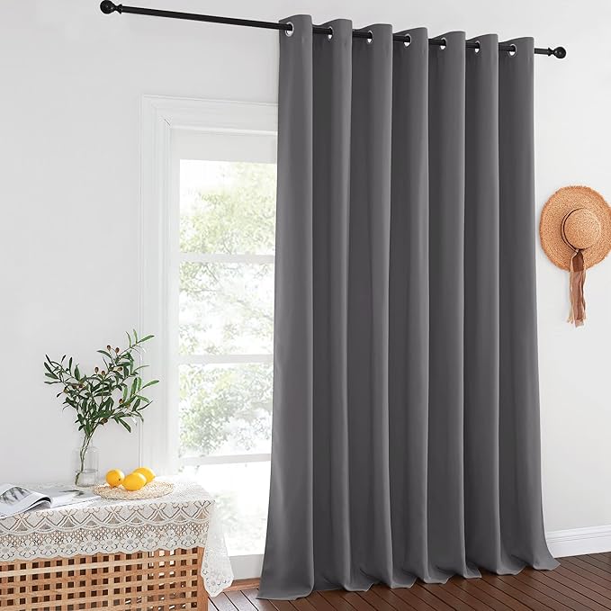 NICETOWN Sliding Glass Door Curtain Extra Long 132 inches Long, Grommet Thermal - Image 2