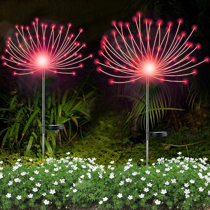 YOTOZU 2 PCS Solar Firework Light, Outdoor Solar Garden Decorative Lights 120 by YOTOZU
