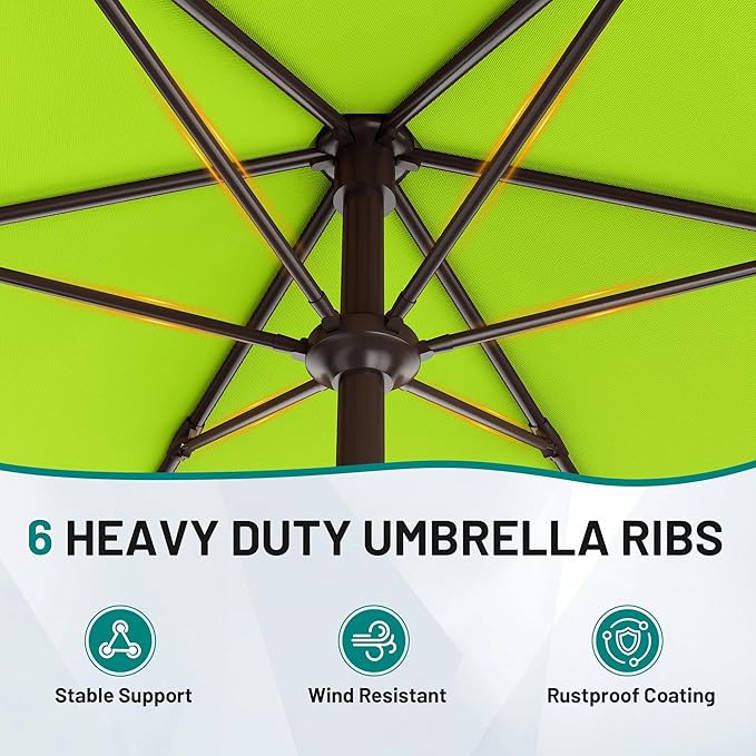 AreShark 7.5FT Patio Umbrella Table Market Umbrella - Image 6