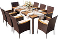 Greesum 9 Pieces Outdoor Patio Dining Set, Conversation Sets by BuynowfromGreesum