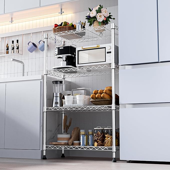 1000 lbs Storage Shelving 4-Tier Utility Shelving Unit Steel Organizer Wire Rack - Image 6