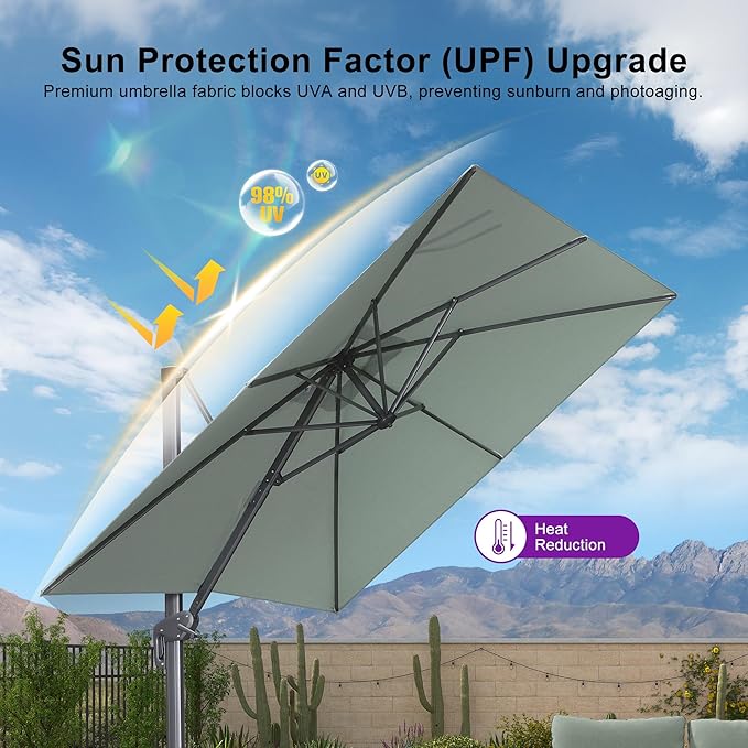 PURPLE LEAF 8 FT Outdoor Umbrella - Image 8