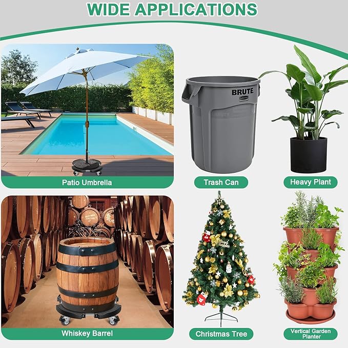 sanyi Plant Caddy with Wheels Heavy Duty, 15-21" Adjustable Plant Stand with - Image 4