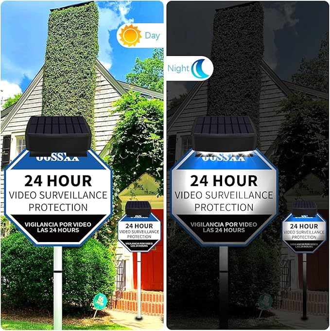 Solar Power Deck LED Light Clip-On Yard Security Sign Spotlight - Image 4