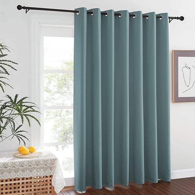 NICETOWN Greyish Blue Blackout Curtains W100 x L84 by NICETOWN