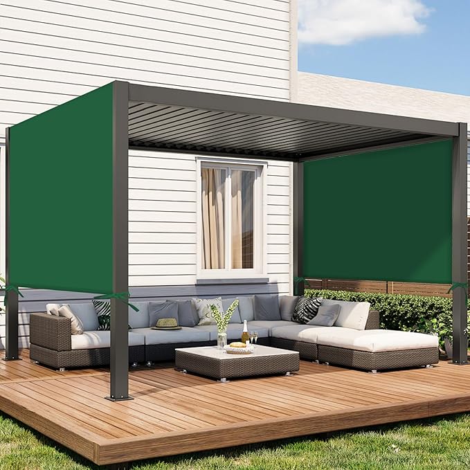 17x6.8 Ft Universal Pergola Replacement Canopy, Outdoor Canopy Shade Cover - Image 4