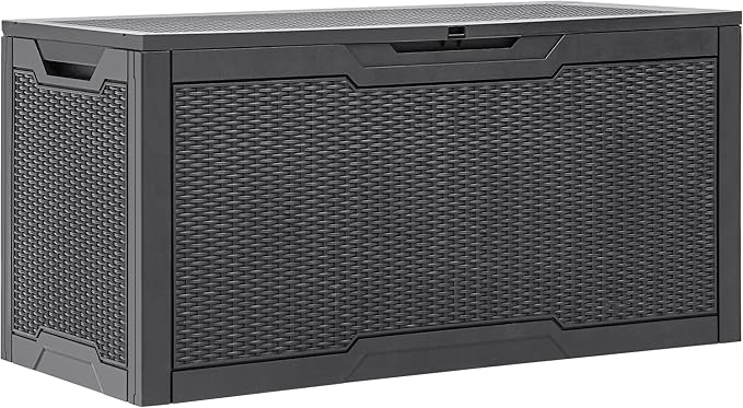 YITAHOME 100 Gallon Resin Deck Box, Weather Resistant Outdoor Storage Box by YITAHOME