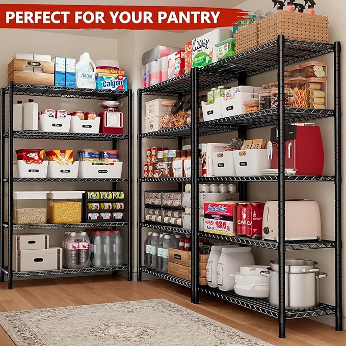Xcity Storage Shelves, 5 Tier Heavy Duty Metal Shelving Unit - Image 4