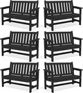 SERWALL Outdoor Bench, HDPE Outdoor Benches Weatherproof, 2-Person Garden Bench by SERWALL