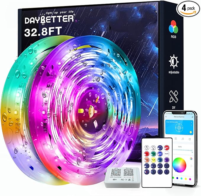 DAYBETTER Outdoor Led Strip Lights Waterproof, Smart LED Lights Work by DAYBETTER