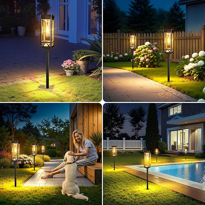 KOOPER Taller Solar Pathway Lights Outdoor, 4 Pack Upgraded Brighter Solar - Image 7