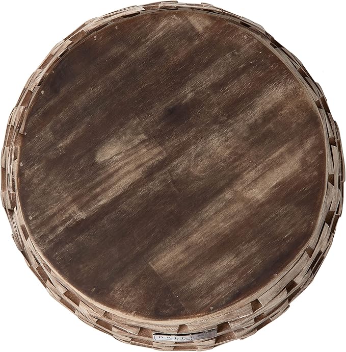 Balkene Home 62419 Maya Oval Rustic Garden Stool Wood Outdoor Seating & End - Image 4