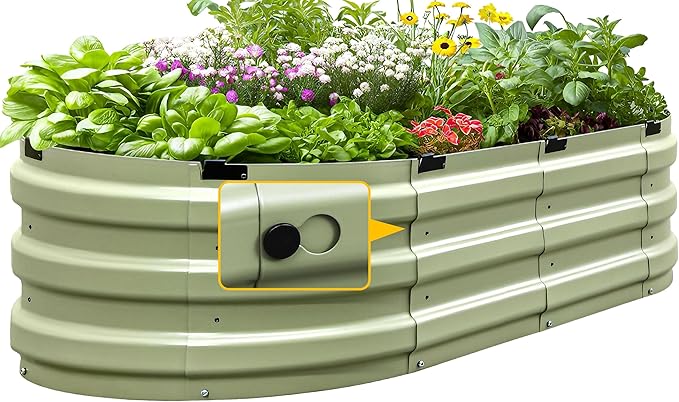 KING BIRD Raised Garden Bed Kit 2025 Upgraded 10-Minute Assembly Galvanized by KINGBIRD