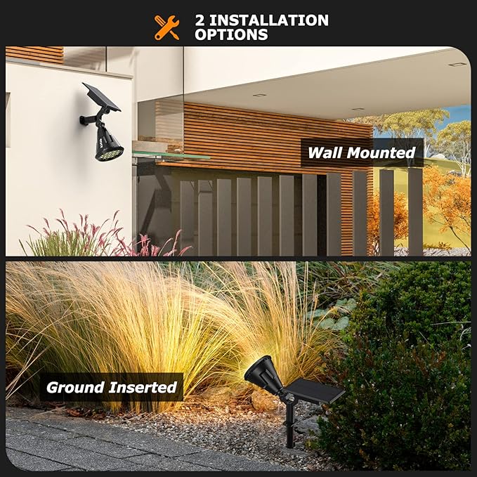 Solar Spot Lights Outdoor, 21 LEDs Solar Landscape Lights Auto On/Off - Image 5